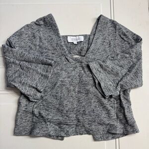Derek Lam 10 Crosby Women’s Size 2 Medium Gray Cropped Sweater Cut Out Back